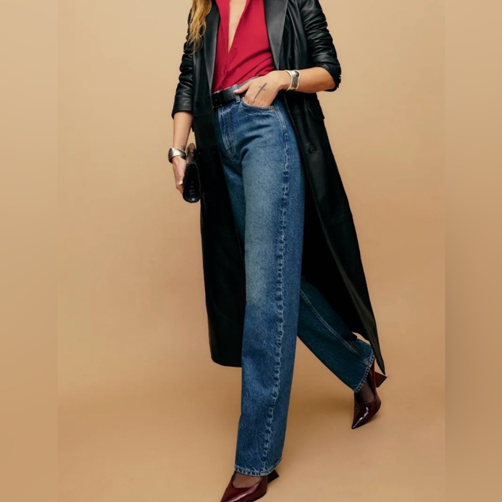 Reformation Abby High Rise Straight Jeans Blue - Size 29
